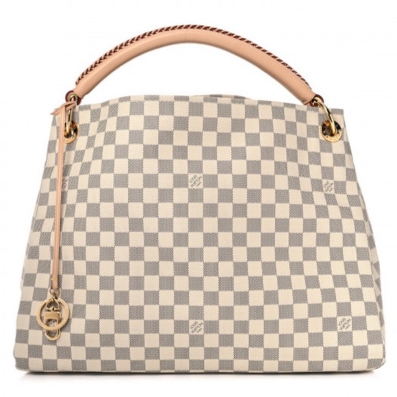 Louis Vuitton Artsy Handbag Damier white, blue